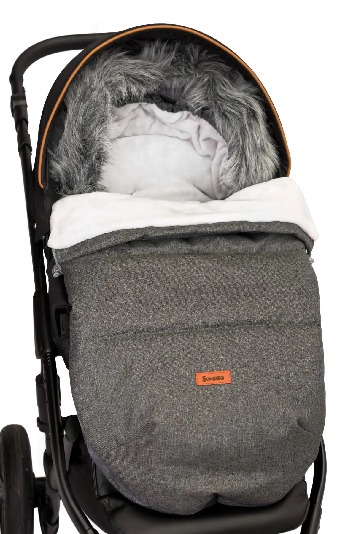 Зимний чехол для коляски Sensillo Indiana Grey 100x50 см foto