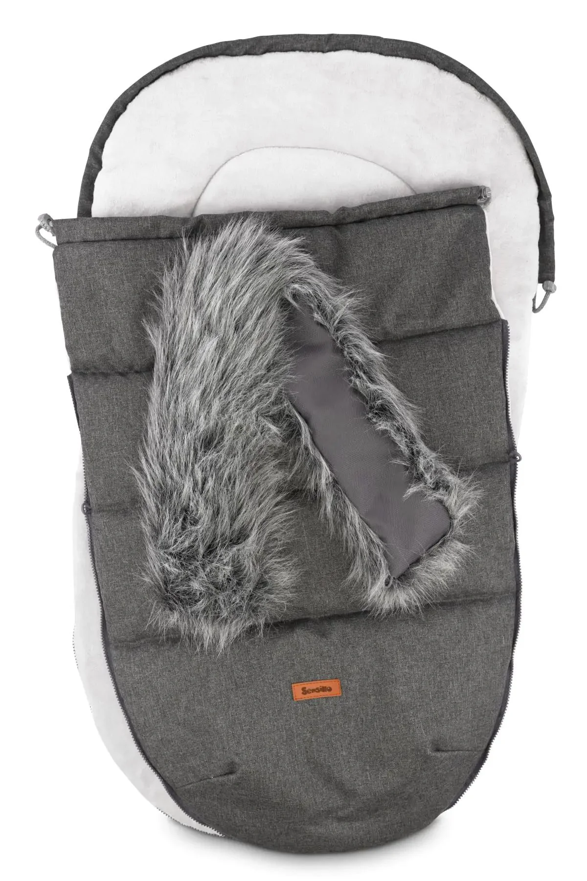 Зимний чехол для коляски Sensillo Indiana Grey 100x50 см foto