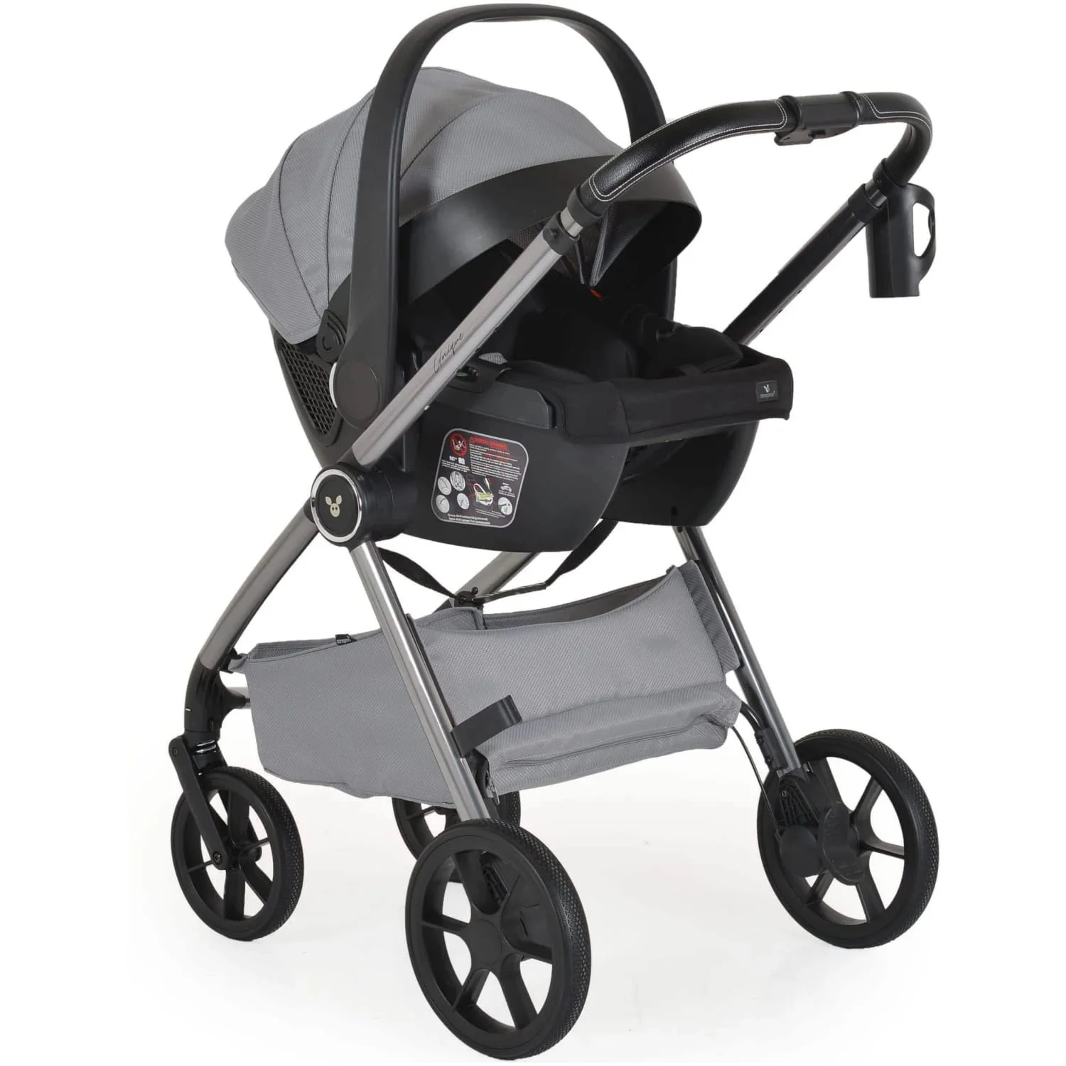 Carucior 3 in 1 Moni Unique Silver Cloud foto
