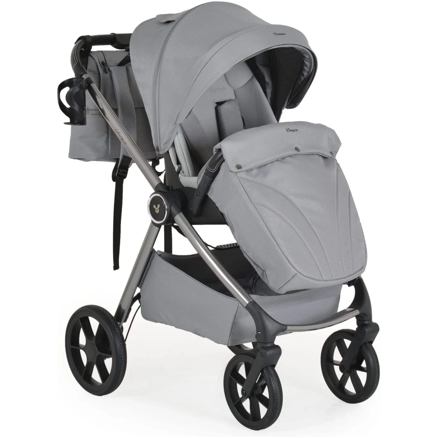 Carucior 3 in 1 Moni Unique Silver Cloud foto
