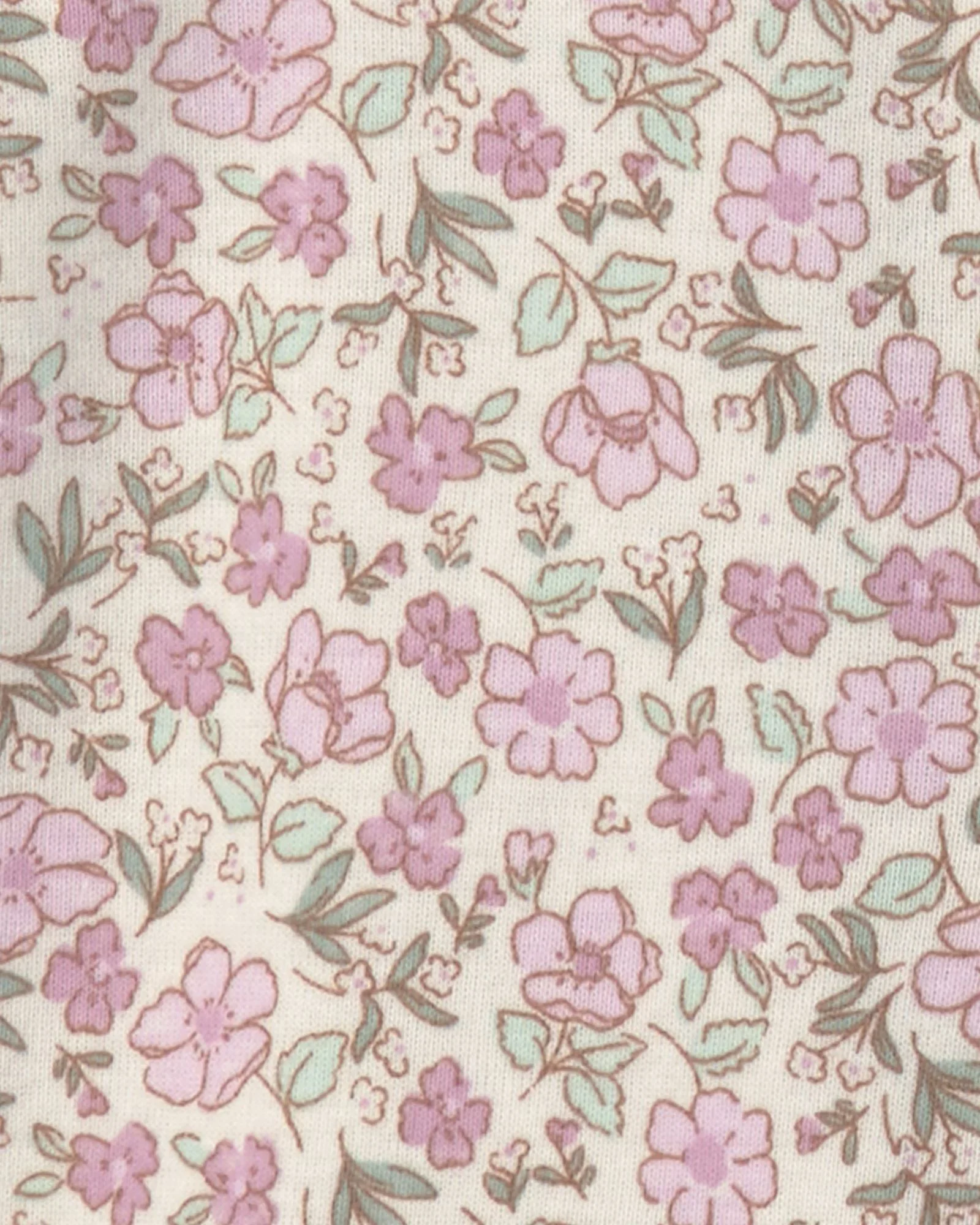 Carter's Set 2 pijamale cu talpa Tiny Flowers foto