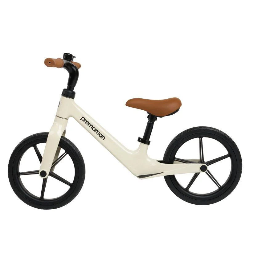 Bicicleta fara pedale Premaman Ecru foto