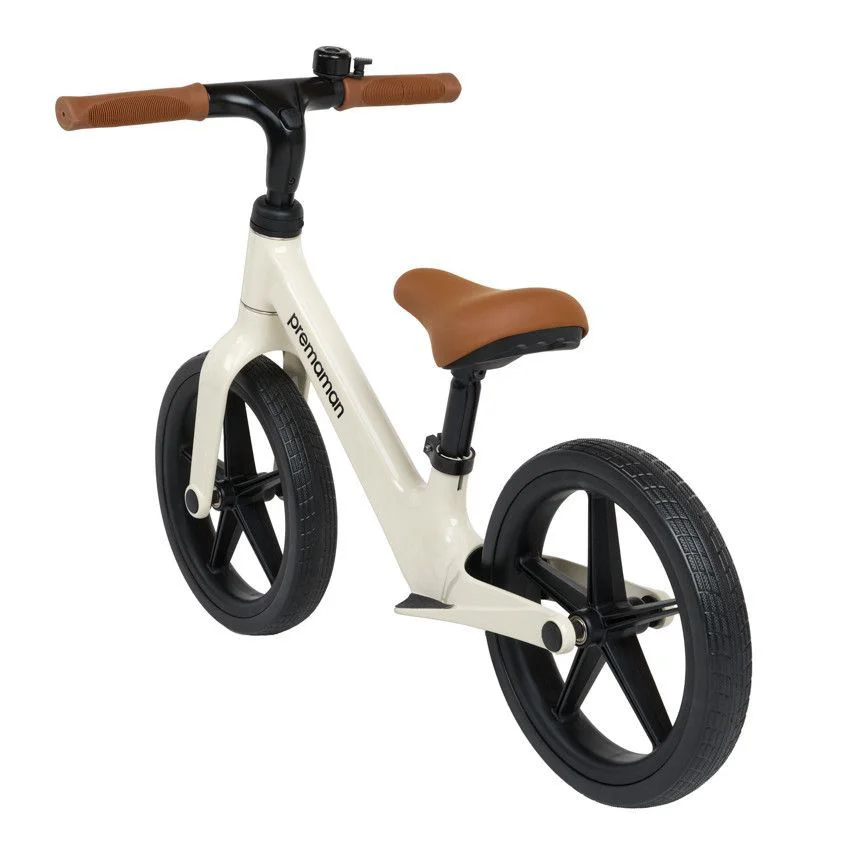 Bicicleta fara pedale Premaman Ecru foto