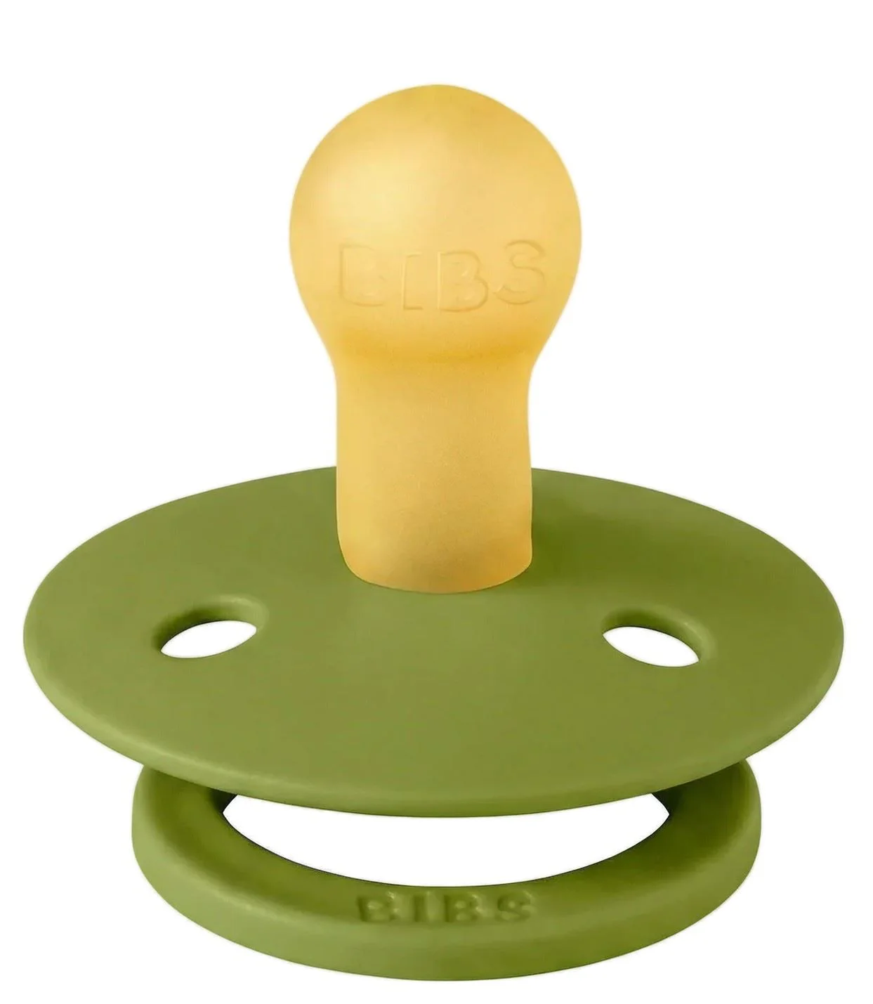 Suzeta rotunda din latex BIBS Studio Colour Polka dot Wasabi/Luna (0-6 luni) foto