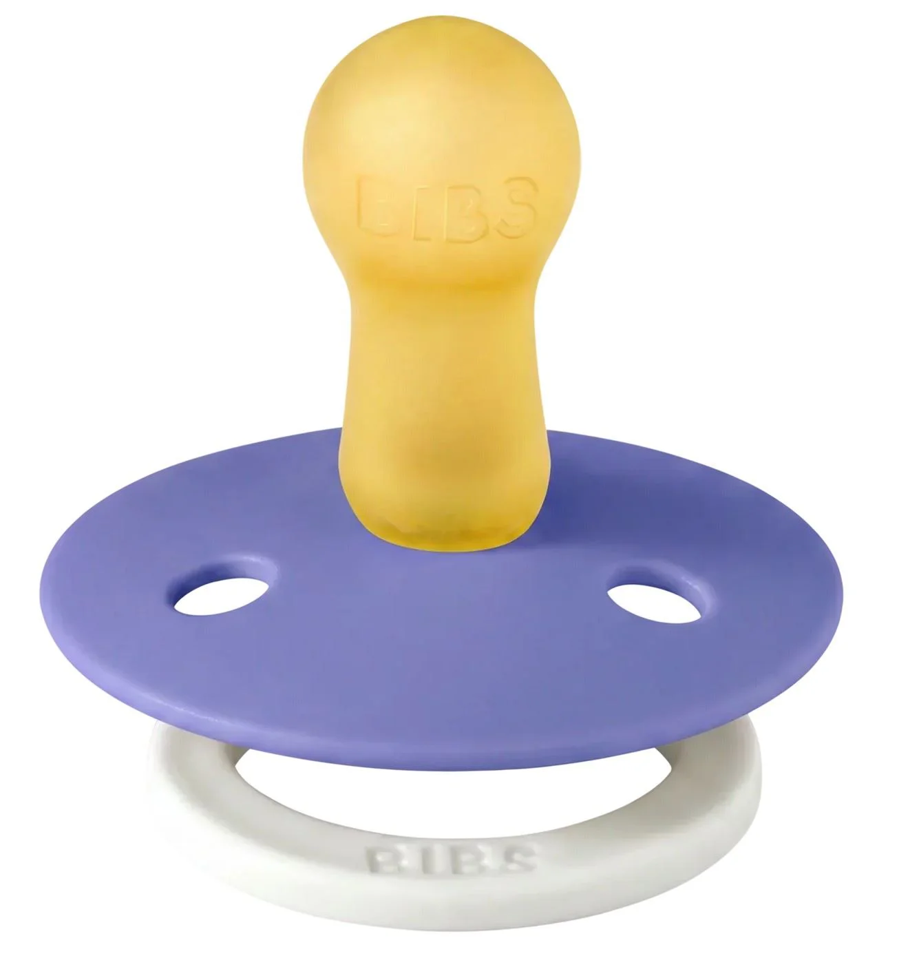 Suzeta rotunda fosforescenta din latex BIBS Colour Glow Grape (18-36 luni) foto