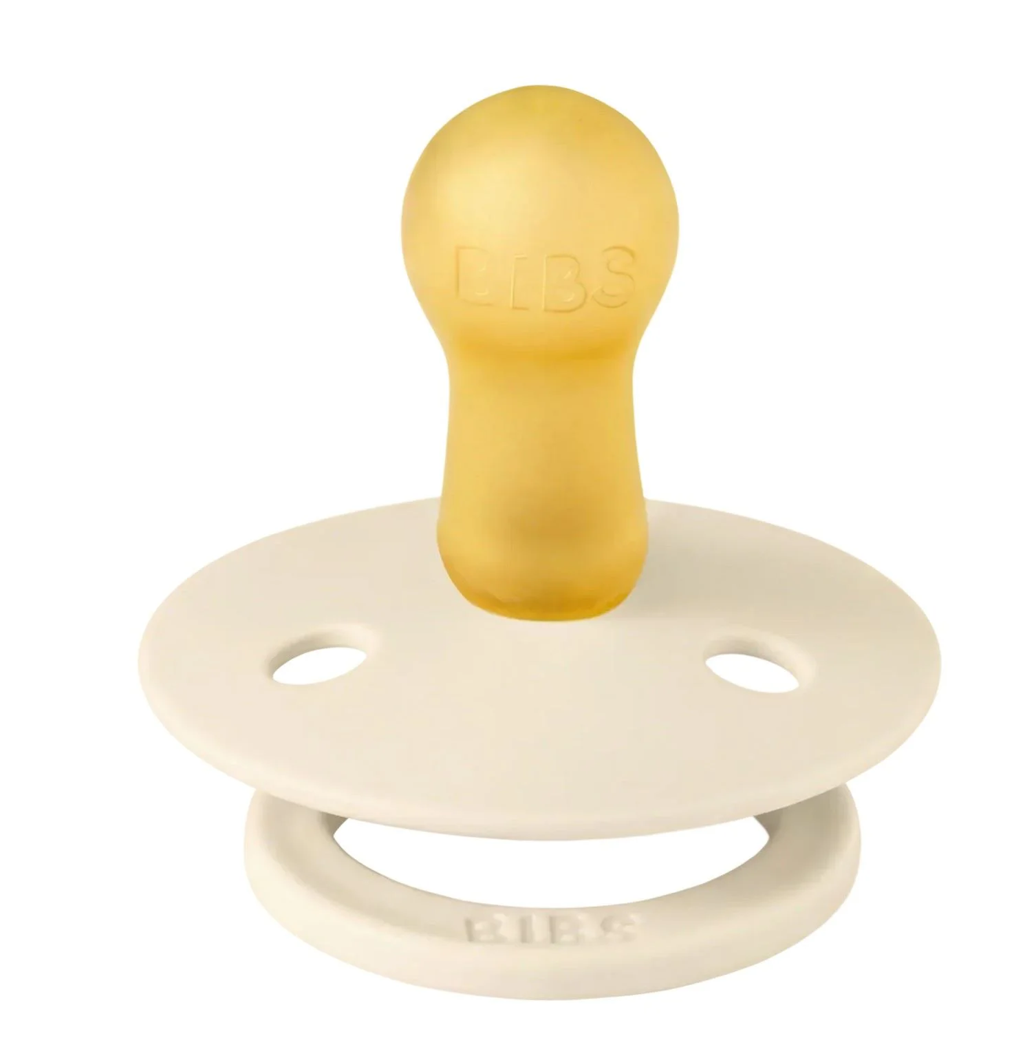 Suzeta rotunda din latex BIBS Studio Colour Polka dot Ivory/Tango (6-18 luni) foto