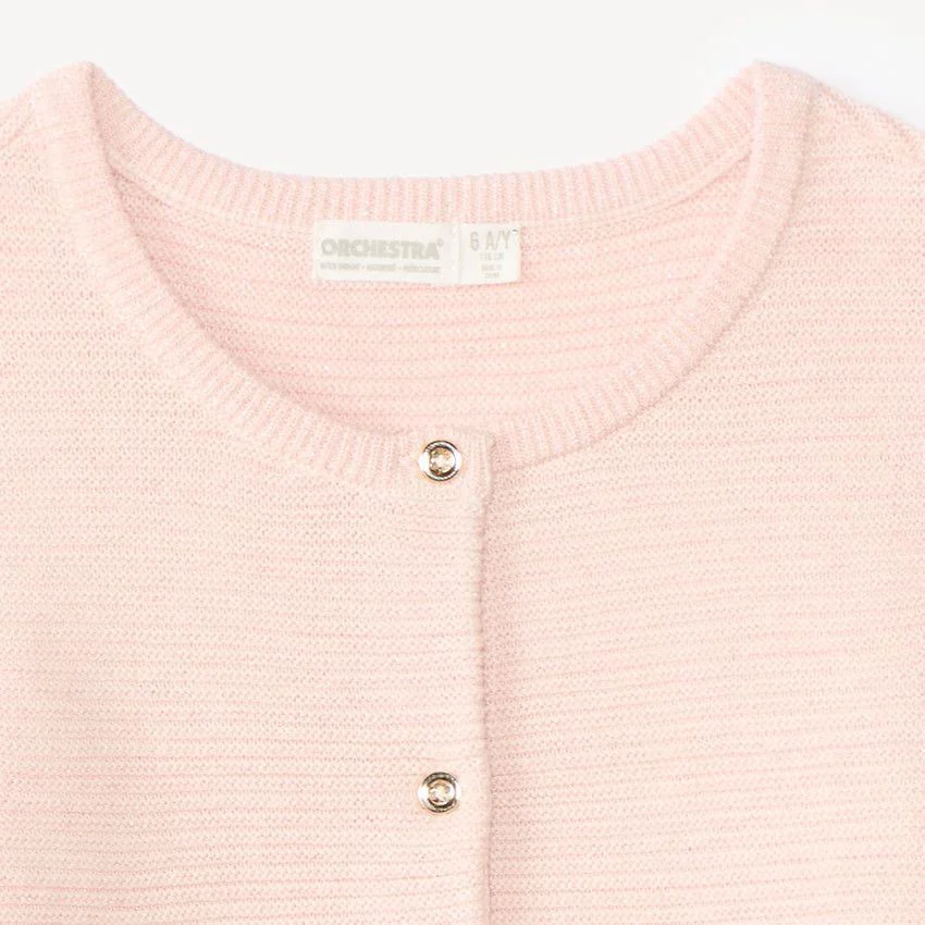 Orchestra Cardigan tricotat Baby Pink foto