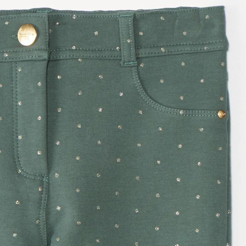 Orchestra Pantaloni skinny din fleece cu buline foto