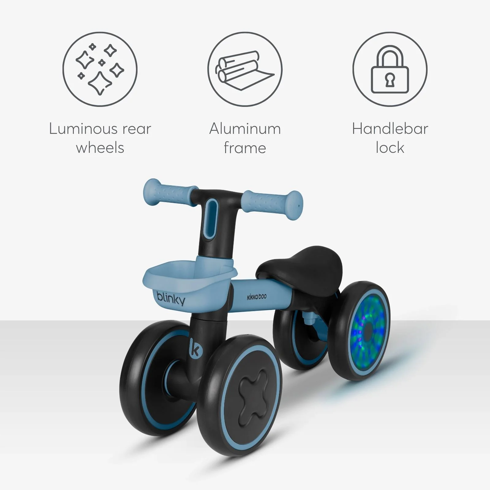 Bicicleta fara pedale KikkaBoo Ride-On Blinky Pink foto