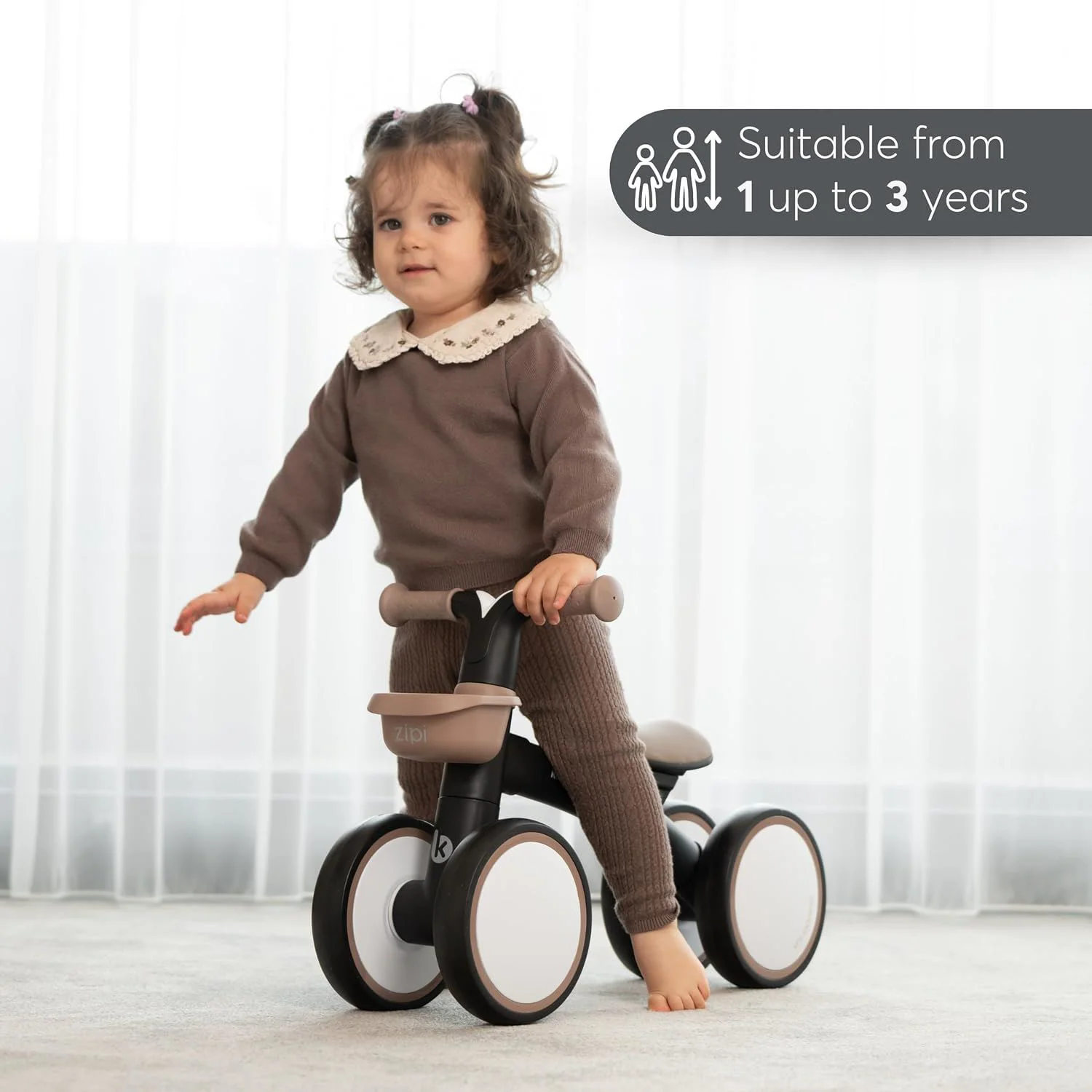 Беговел KikkaBoo Ride-On Zipi Black foto