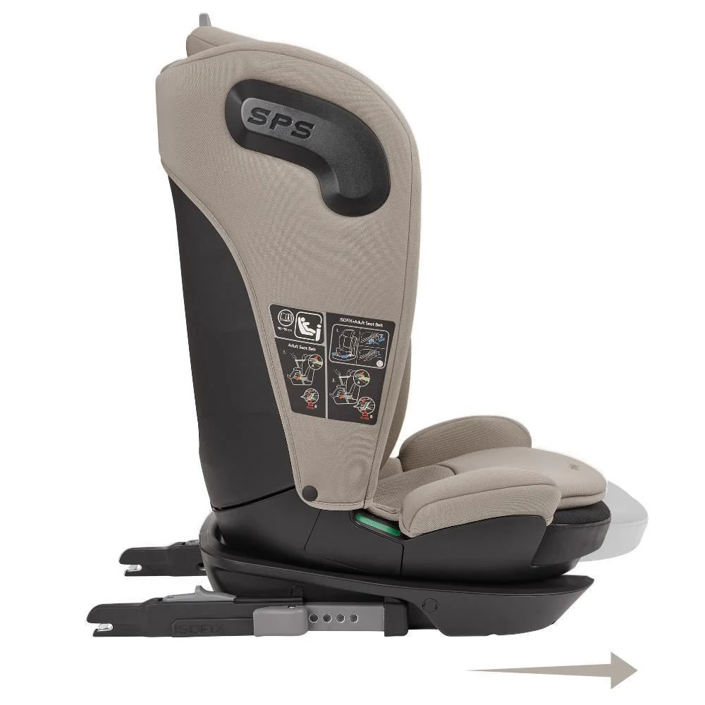 Автокресло с Isofix KikkaBoo i-Wave i-Size Champagne, 100-150 см foto