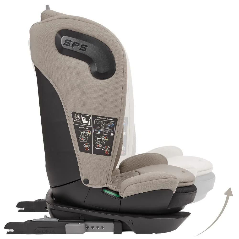 Автокресло с Isofix KikkaBoo i-Wave i-Size Champagne, 100-150 см foto