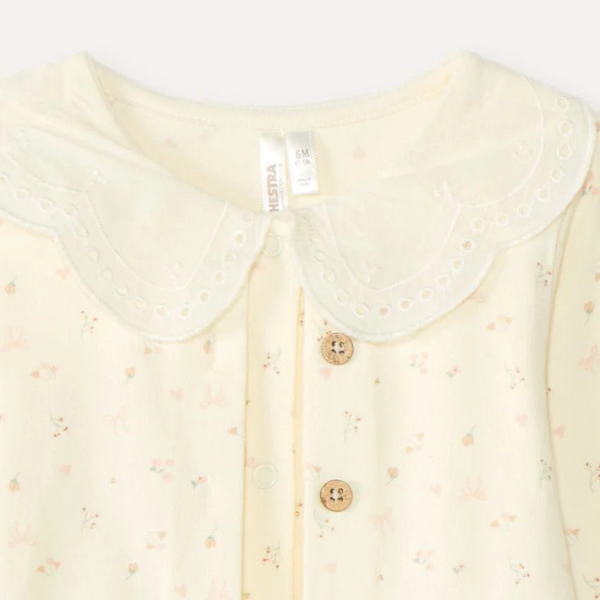 Orchestra Set 2 piese Florals - body cu vesta si colanti foto