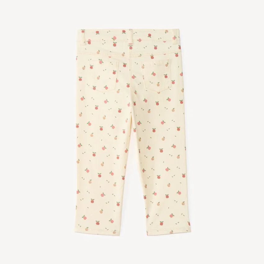 Orchestra Pantaloni slim din twill cu imprimeu mere foto