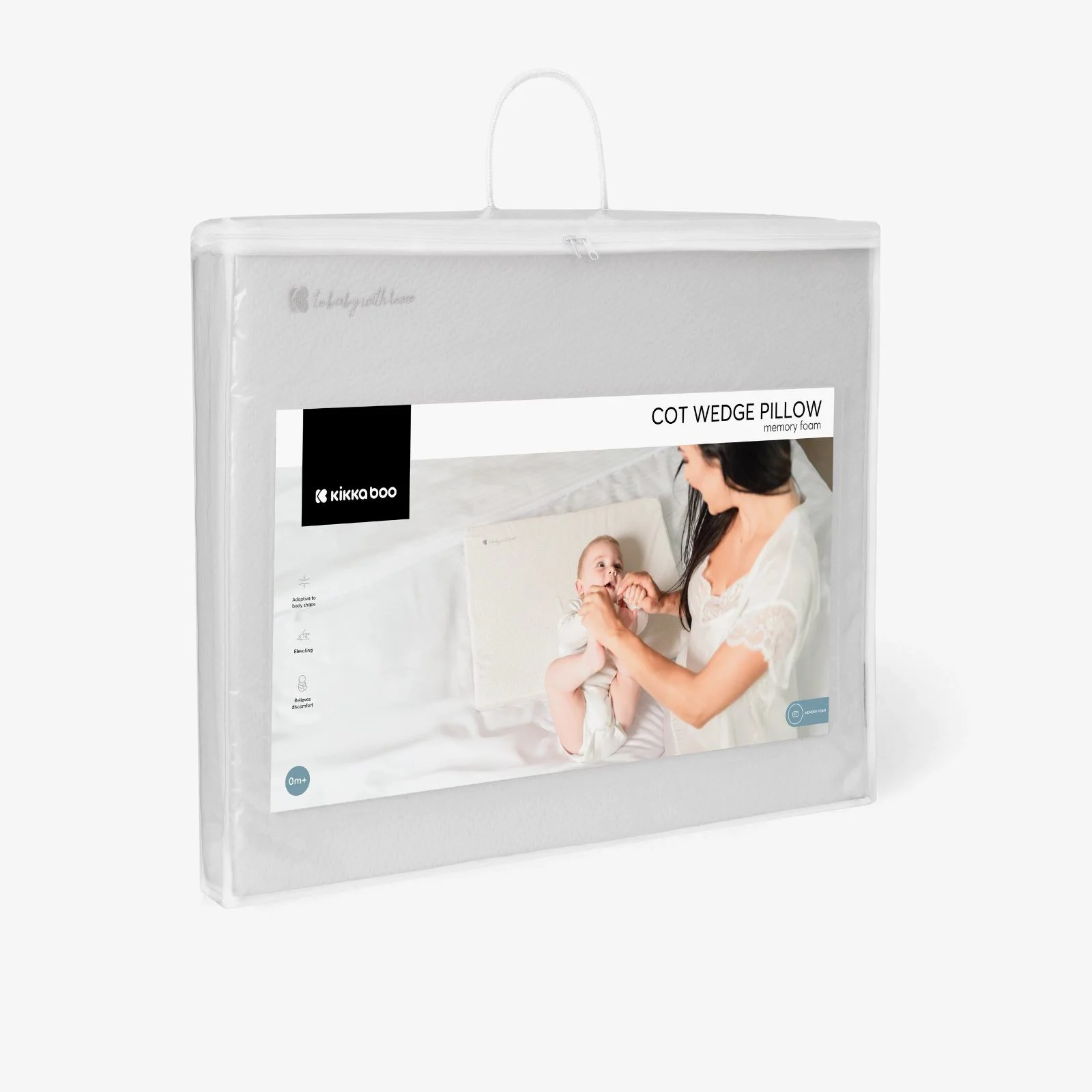 Perna inclinata cu memorie pentru copii KikkaBoo Airknit Grey foto