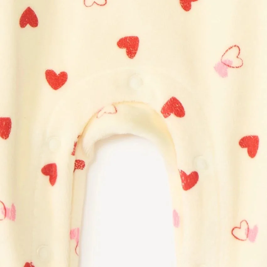 Orchestra Pijama din catifea cu talpa Hearts foto