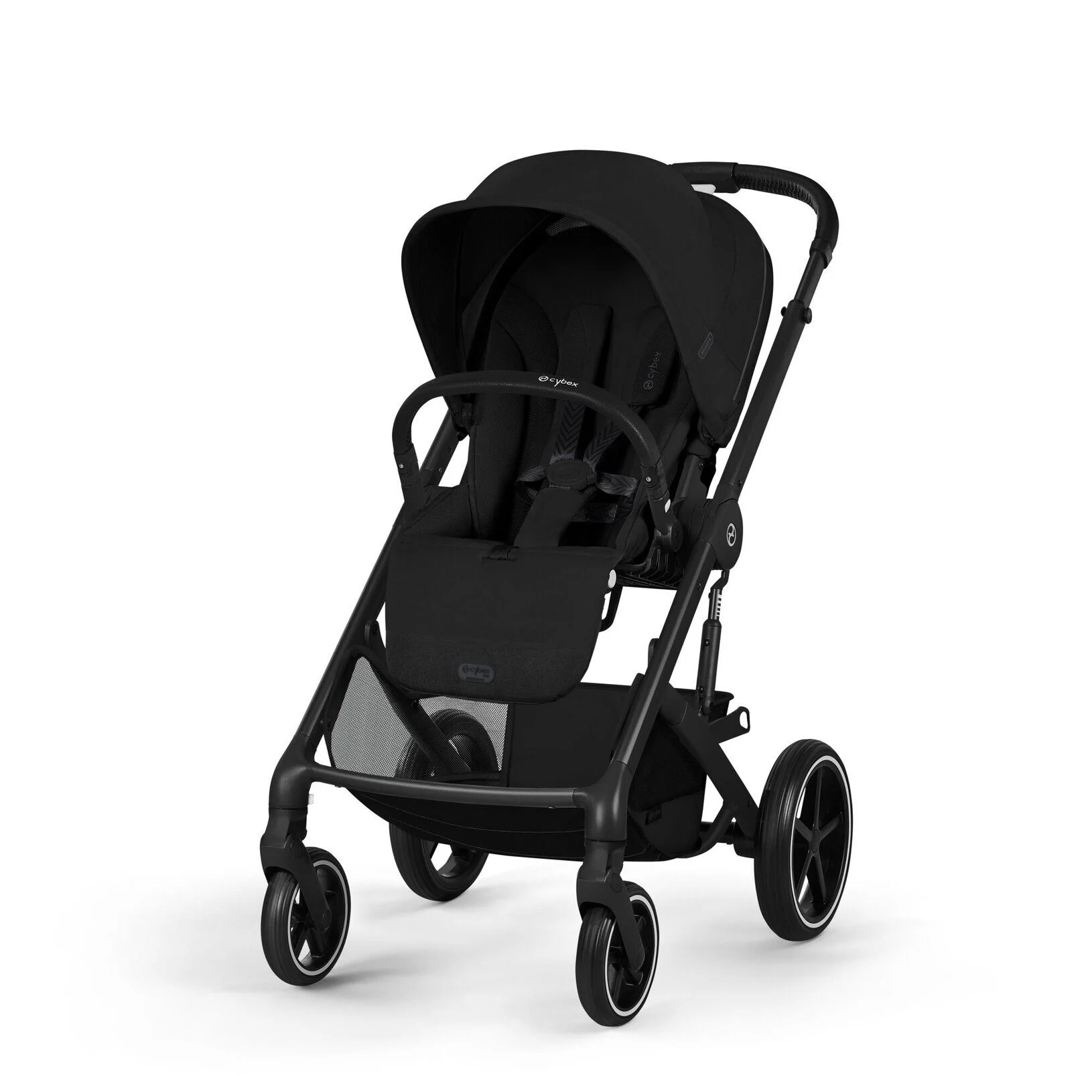Коляска 2 в 1 Cybex Balios S Matt Black Moon Black 2026 со складной люлькой foto