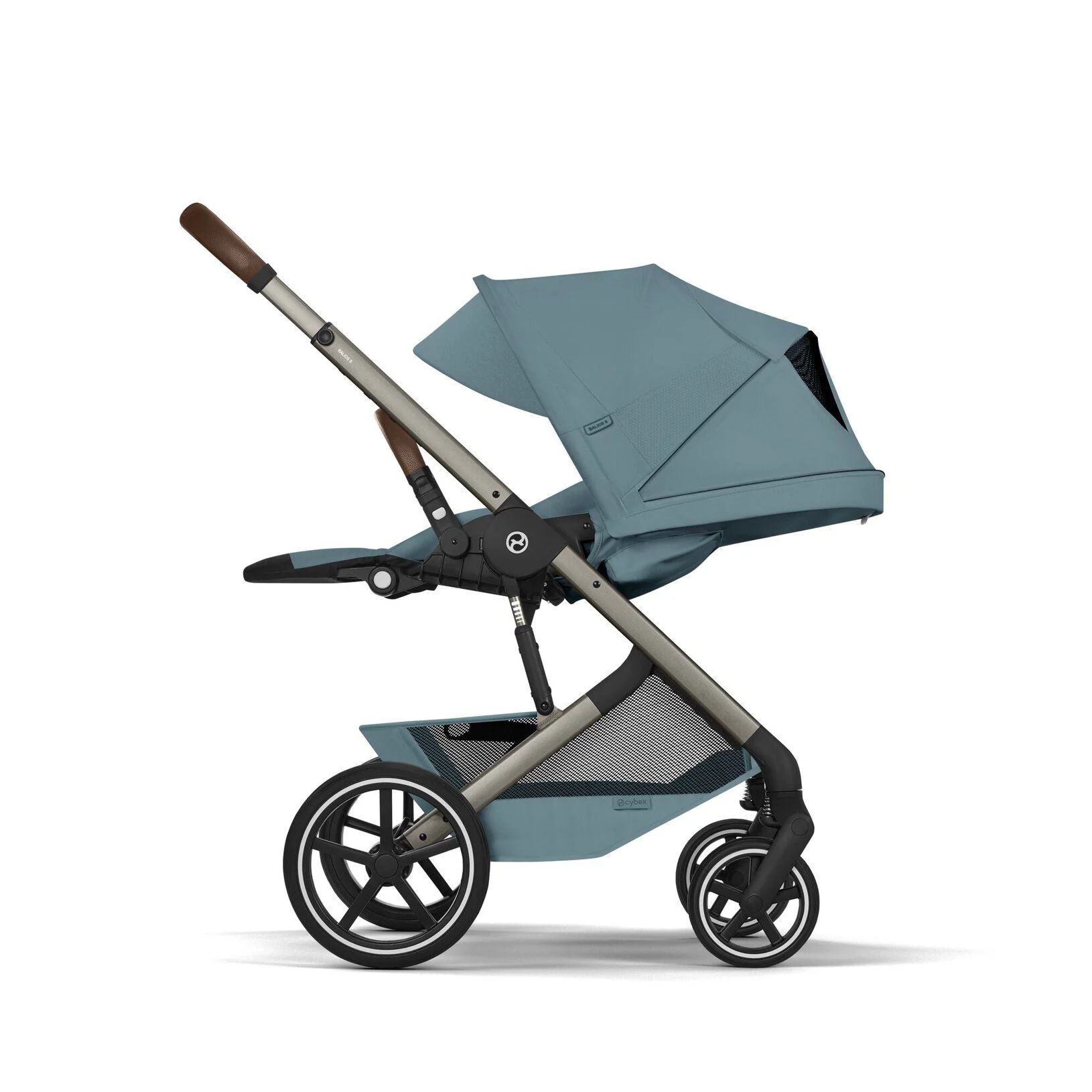 Коляска 2 в 1 Cybex Balios S TPE Stormy Blue 2026 со складной люлькой foto