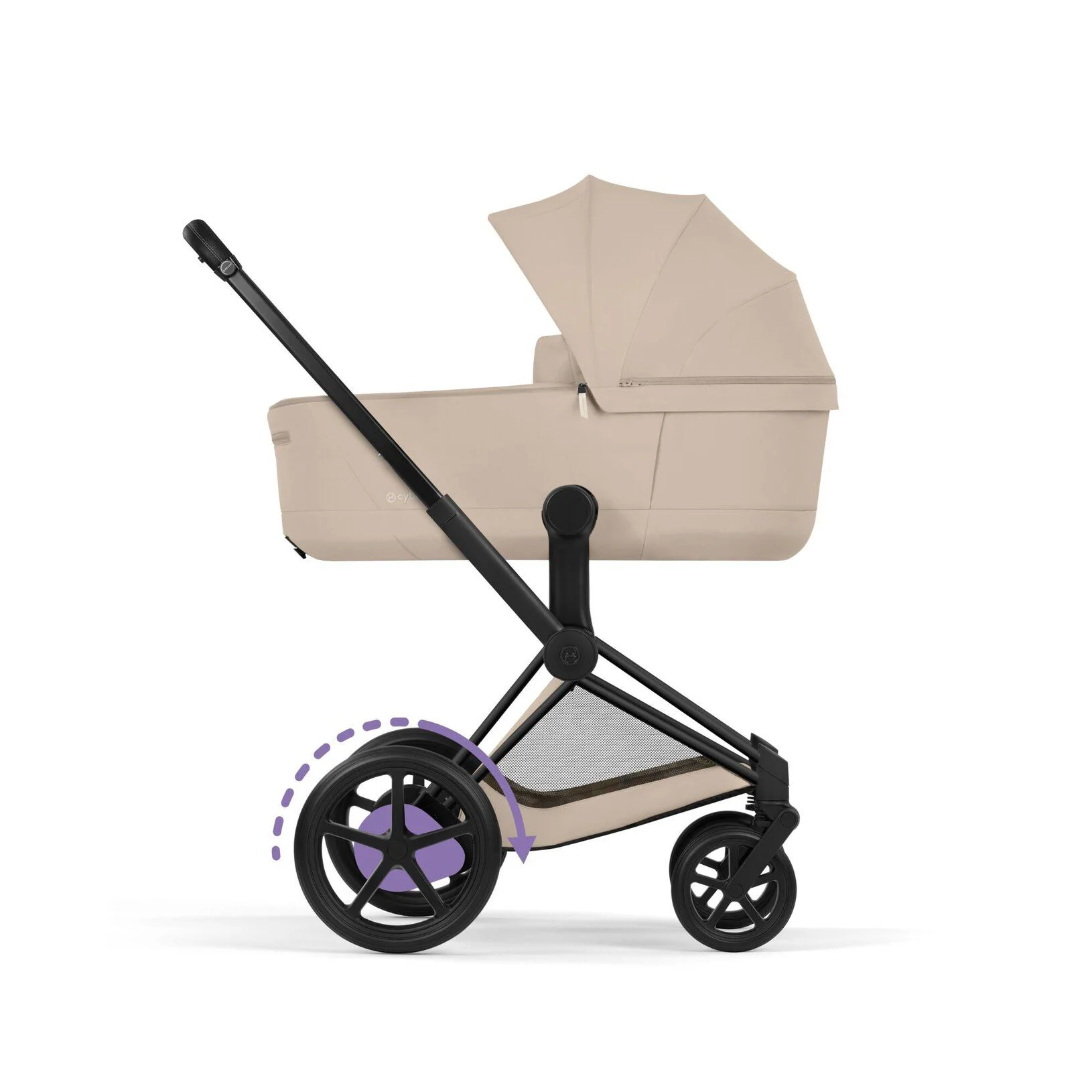 Коляска 2 в 1 Cybex e-Priam Matt Black Cozy Beige 2026 foto