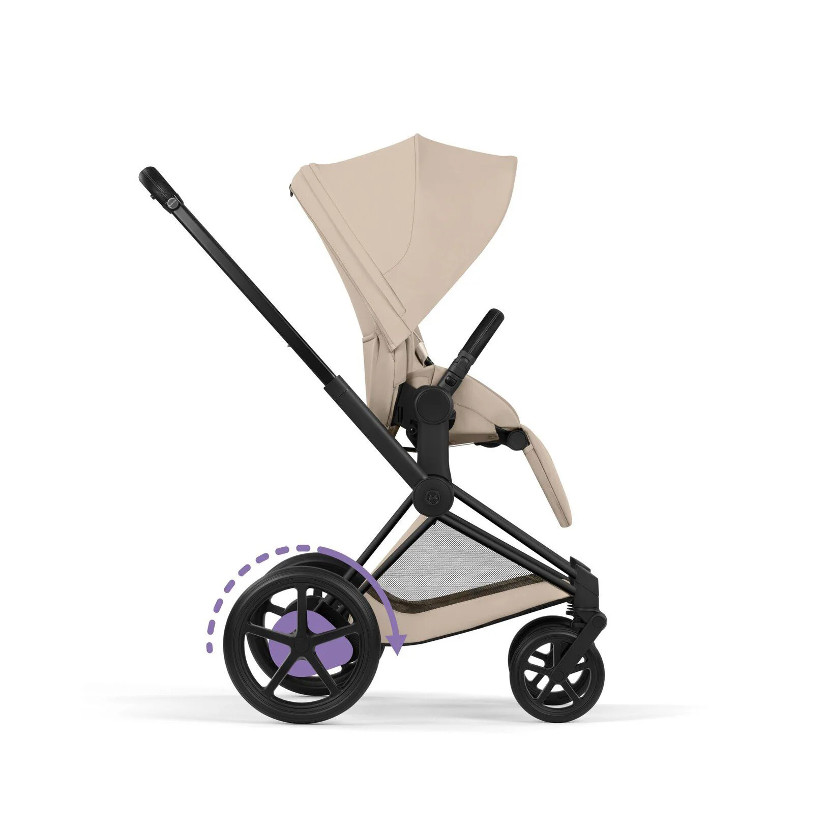 Коляска 2 в 1 Cybex e-Priam Matt Black Cozy Beige 2026 foto