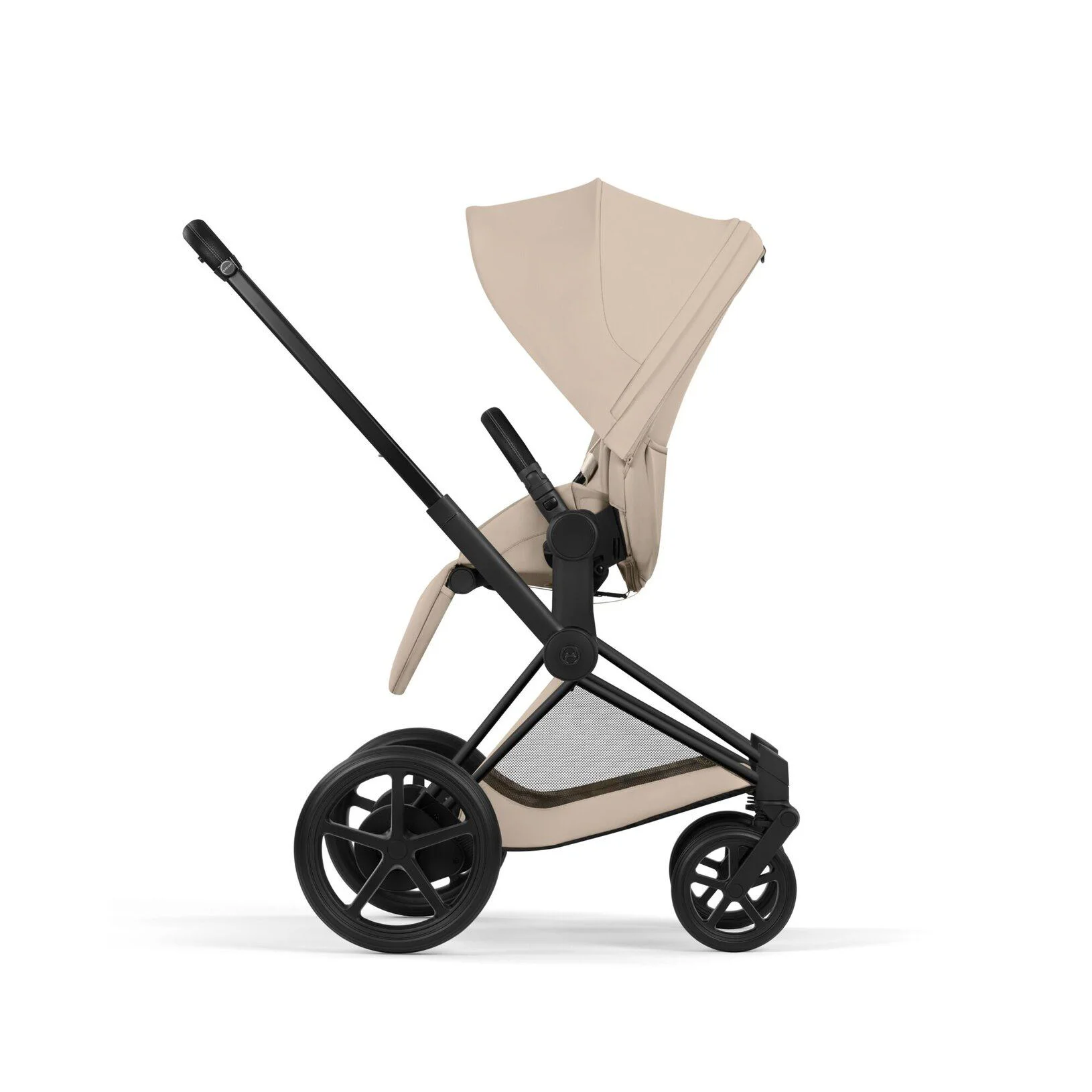 Коляска 2 в 1 Cybex e-Priam Matt Black Cozy Beige 2026 foto