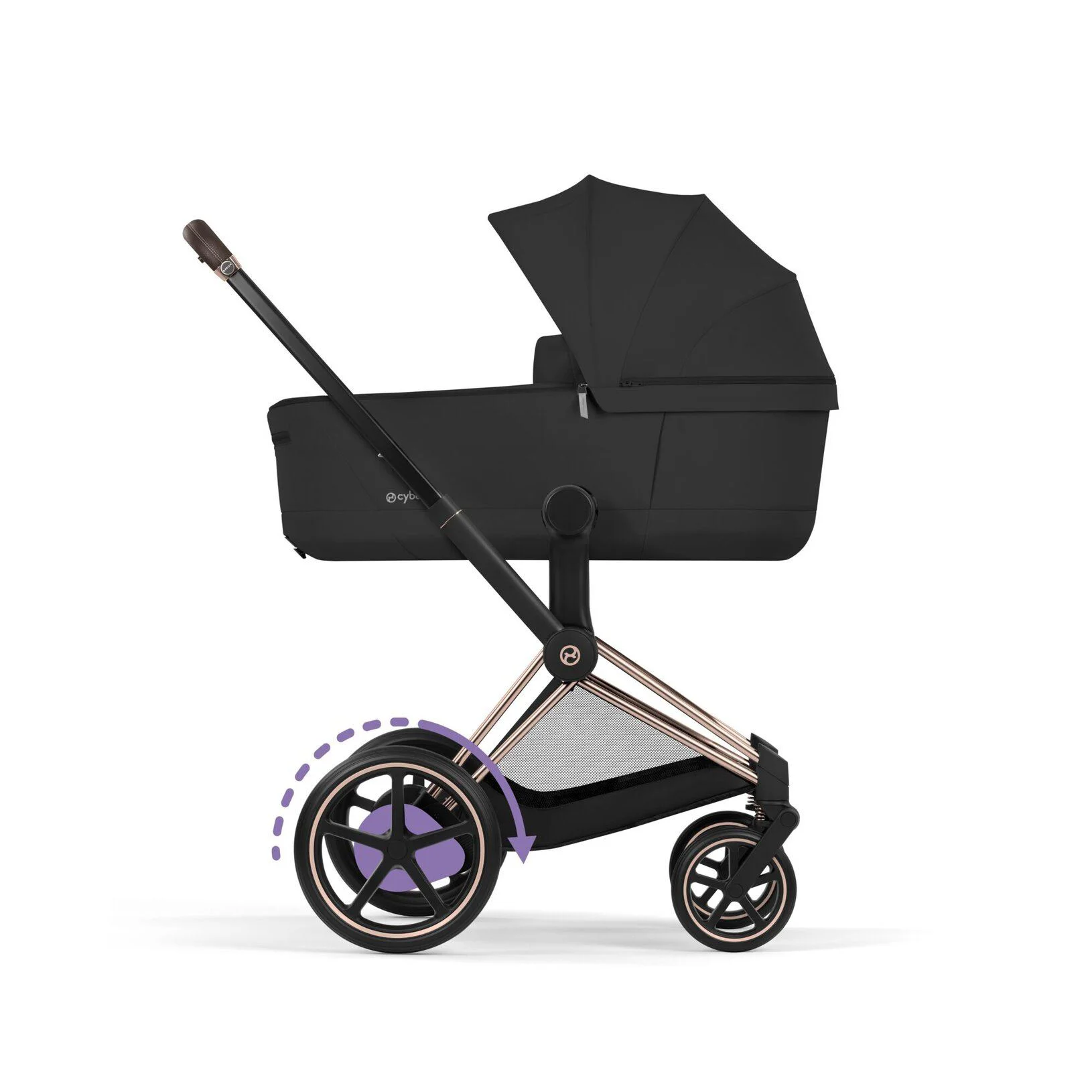 Коляска 2 в 1 Cybex e-Priam Rosegold Sepia Black 2026 foto