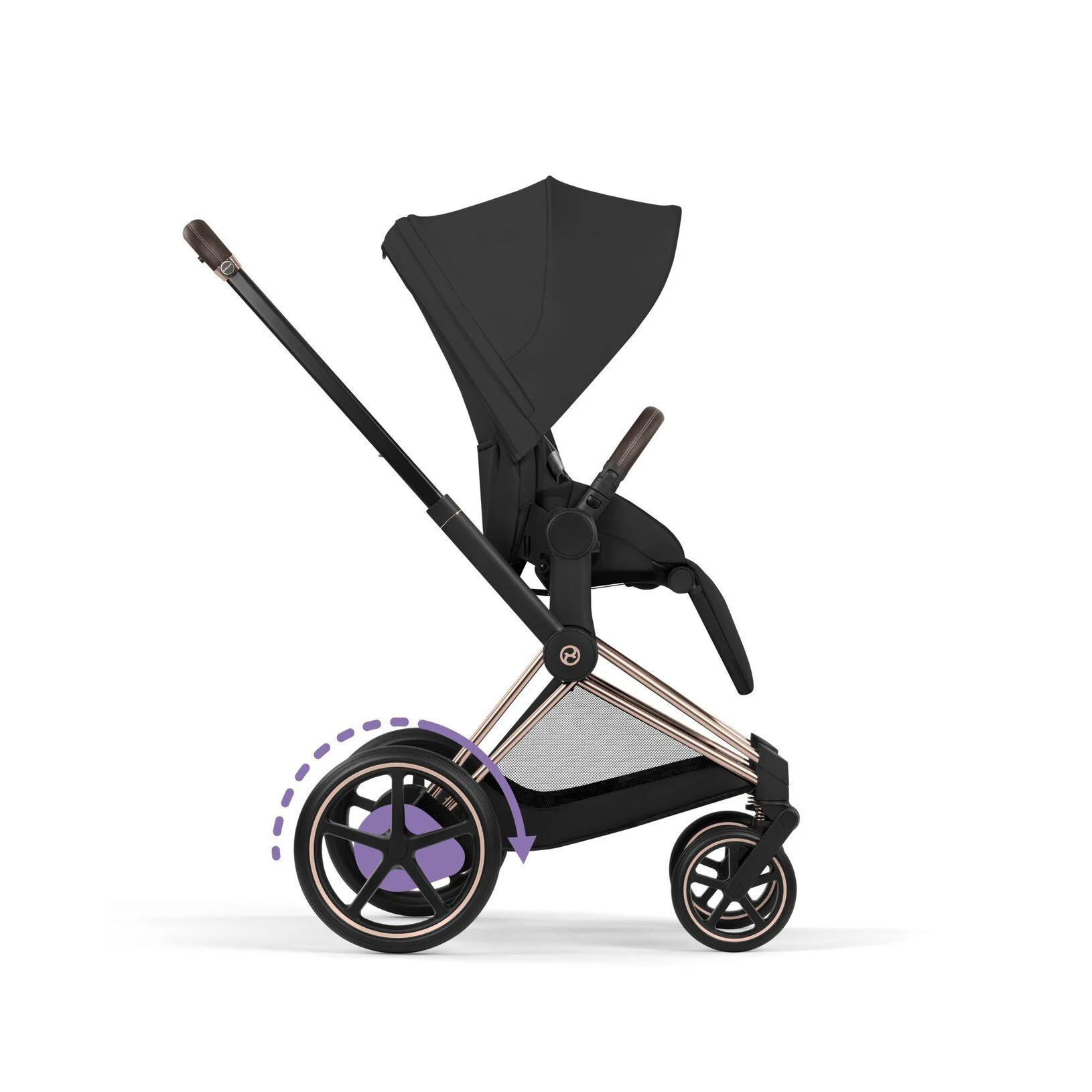 Коляска 2 в 1 Cybex e-Priam Rosegold Sepia Black 2026 foto