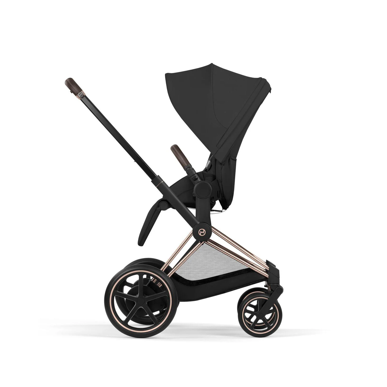 Коляска 2 в 1 Cybex e-Priam Rosegold Sepia Black 2026 foto