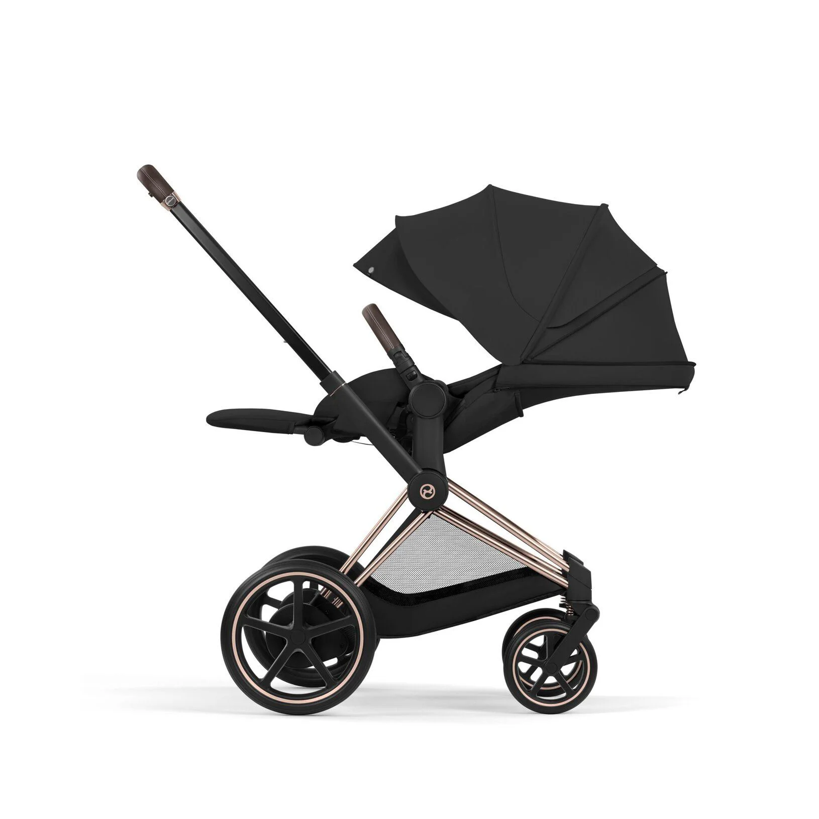 Коляска 2 в 1 Cybex e-Priam Rosegold Sepia Black 2026 foto