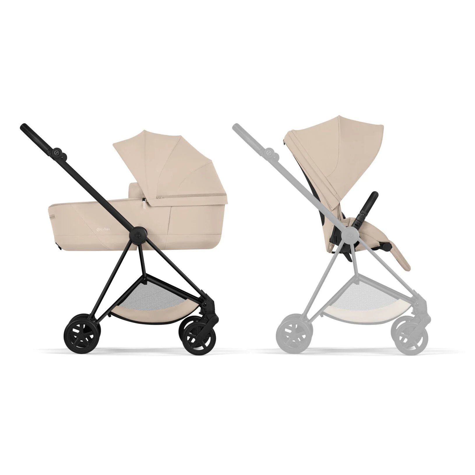 Коляска 2 в 1 Cybex Mios Matt Black Cozy Beige 2026 foto