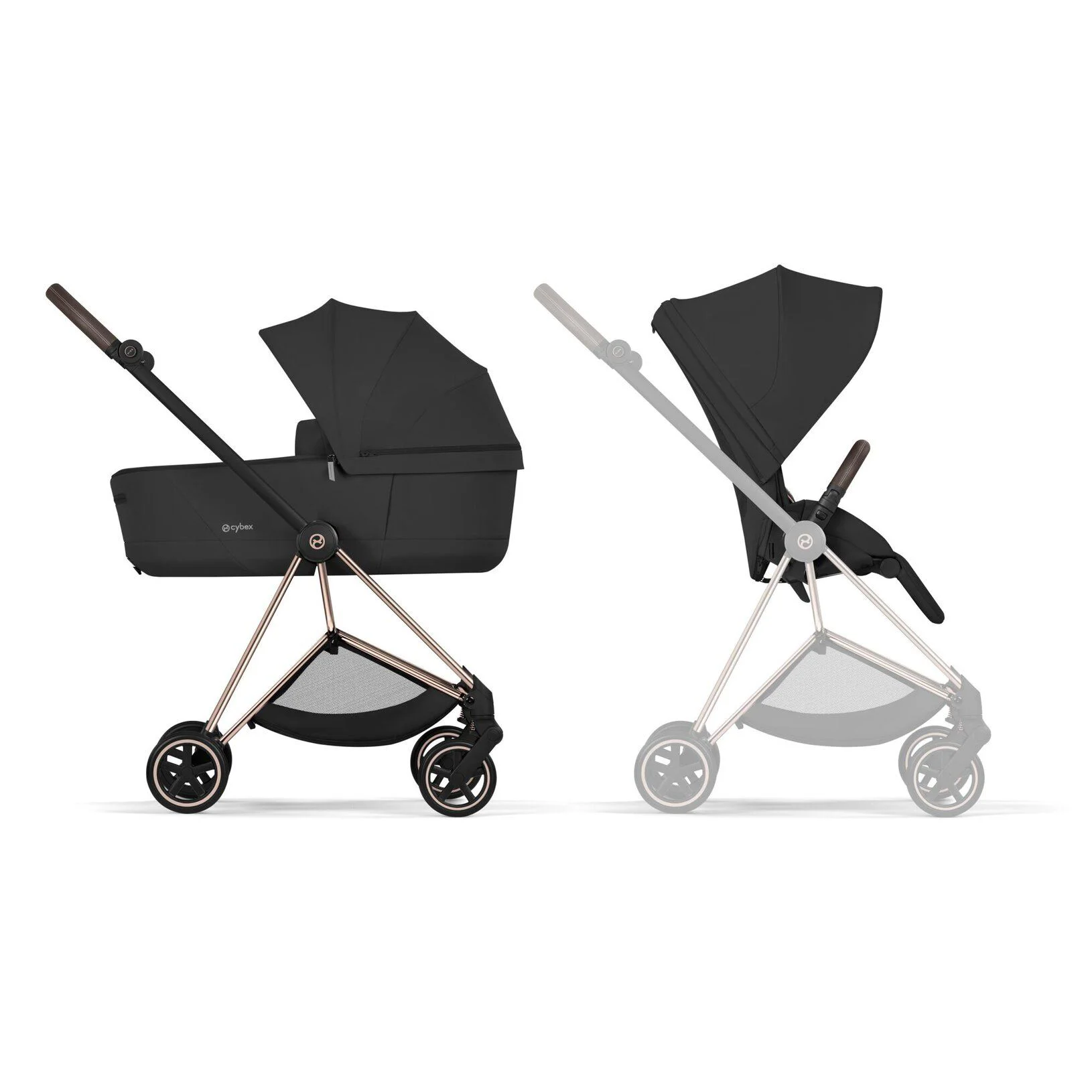 Коляска 2 в 1 Cybex Mios Rosegold Sepia Black 2026 foto
