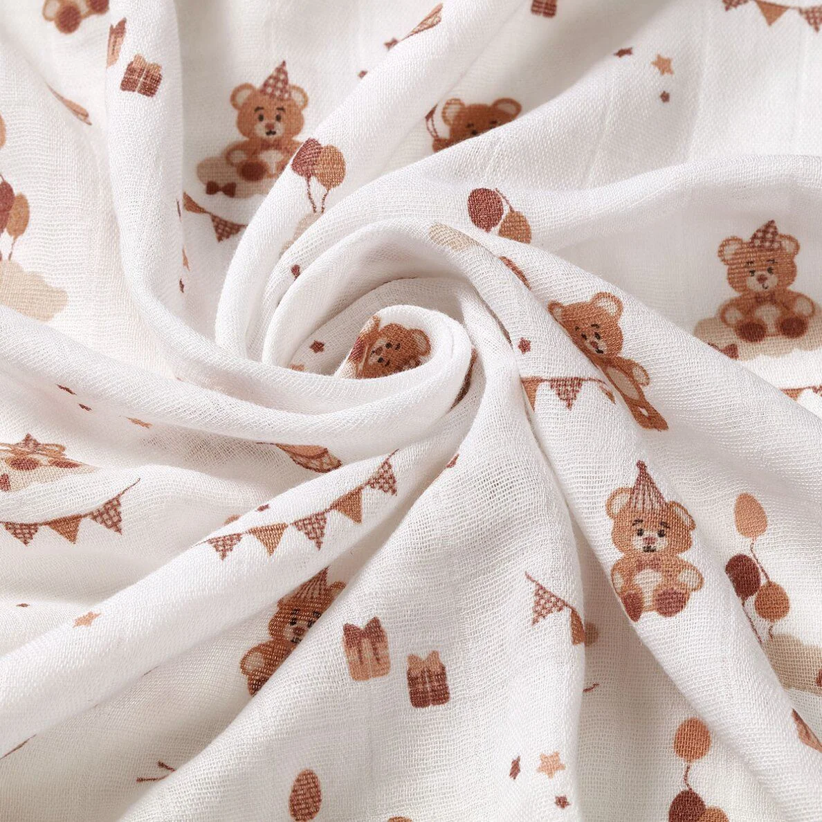 Супермягкие муслиновые пелёнки BabyOno Brown, 3 шт. foto