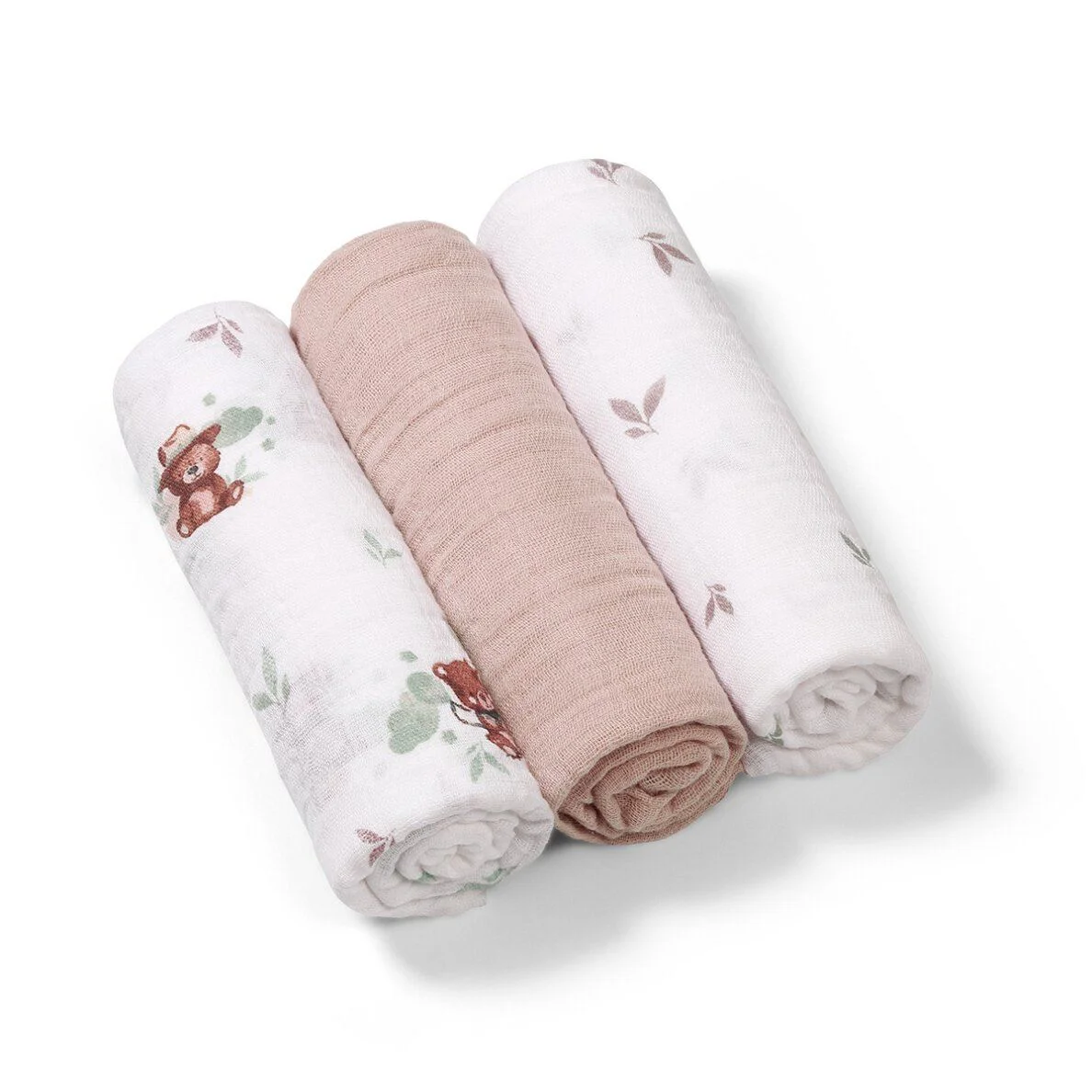 Супермягкие муслиновые пелёнки BabyOno Beige, 3 шт. foto