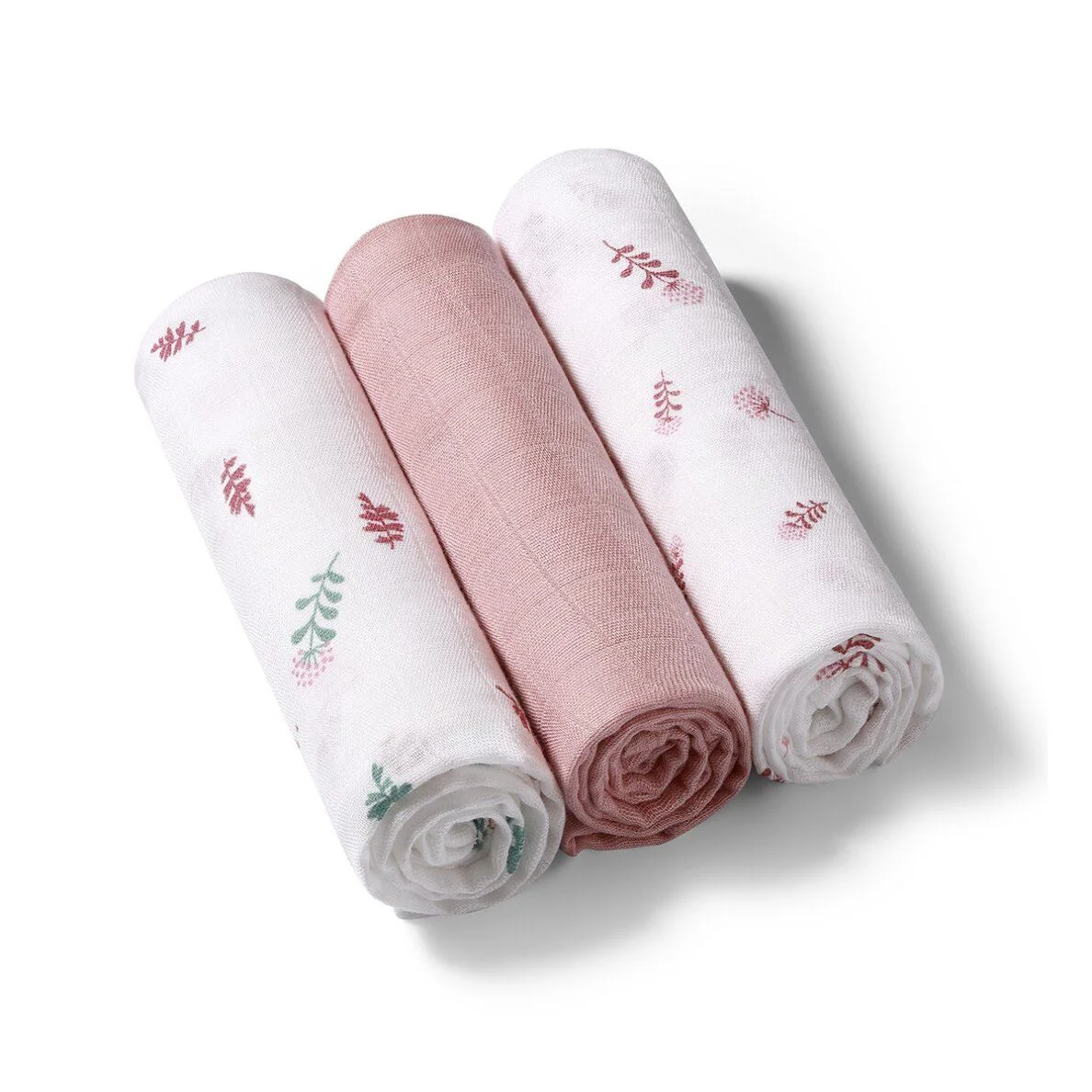 Супермягкие муслиновые пелёнки BabyOno Rose, 3 шт. foto