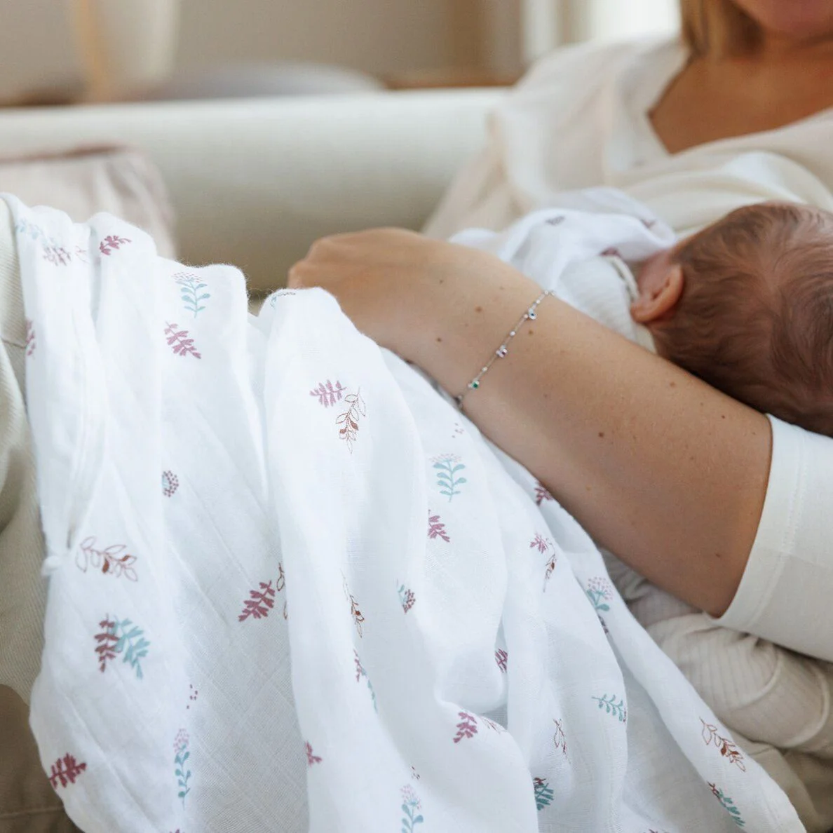 Супермягкие муслиновые пелёнки BabyOno Rose, 3 шт. foto