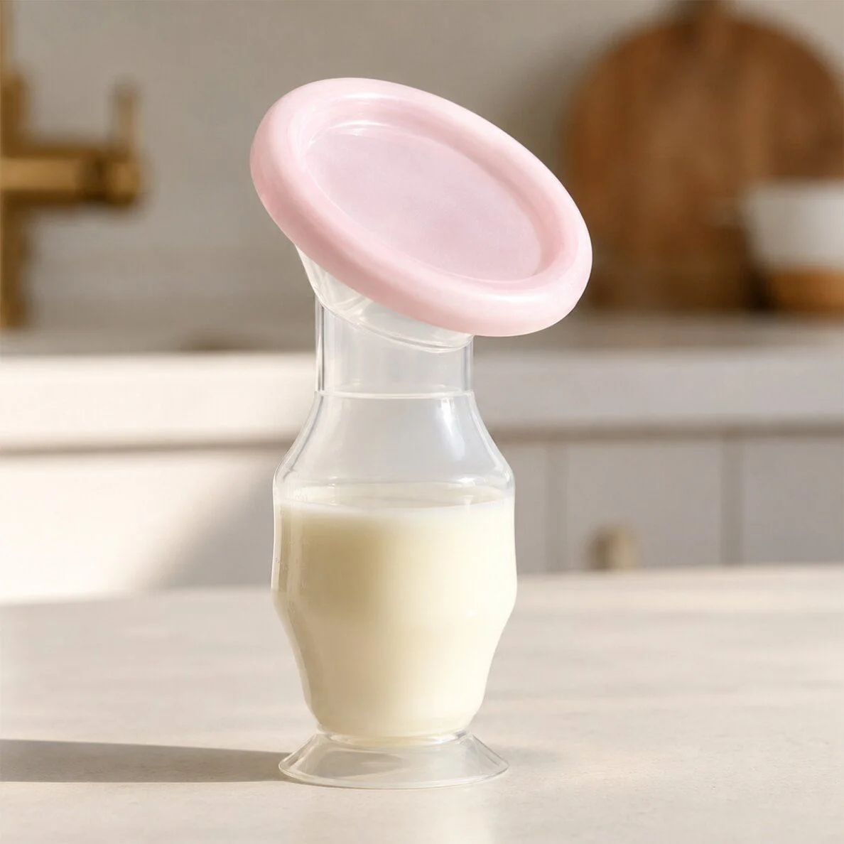 Container din silicon pentru colectarea laptelui BabyOno foto