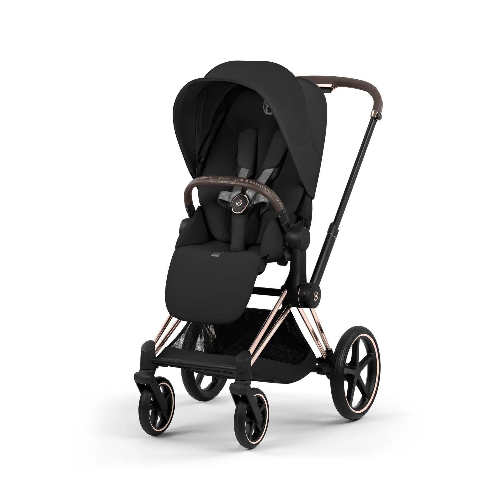Коляска 2 в 1 Cybex Priam Rosegold Sepia Black 2026 foto
