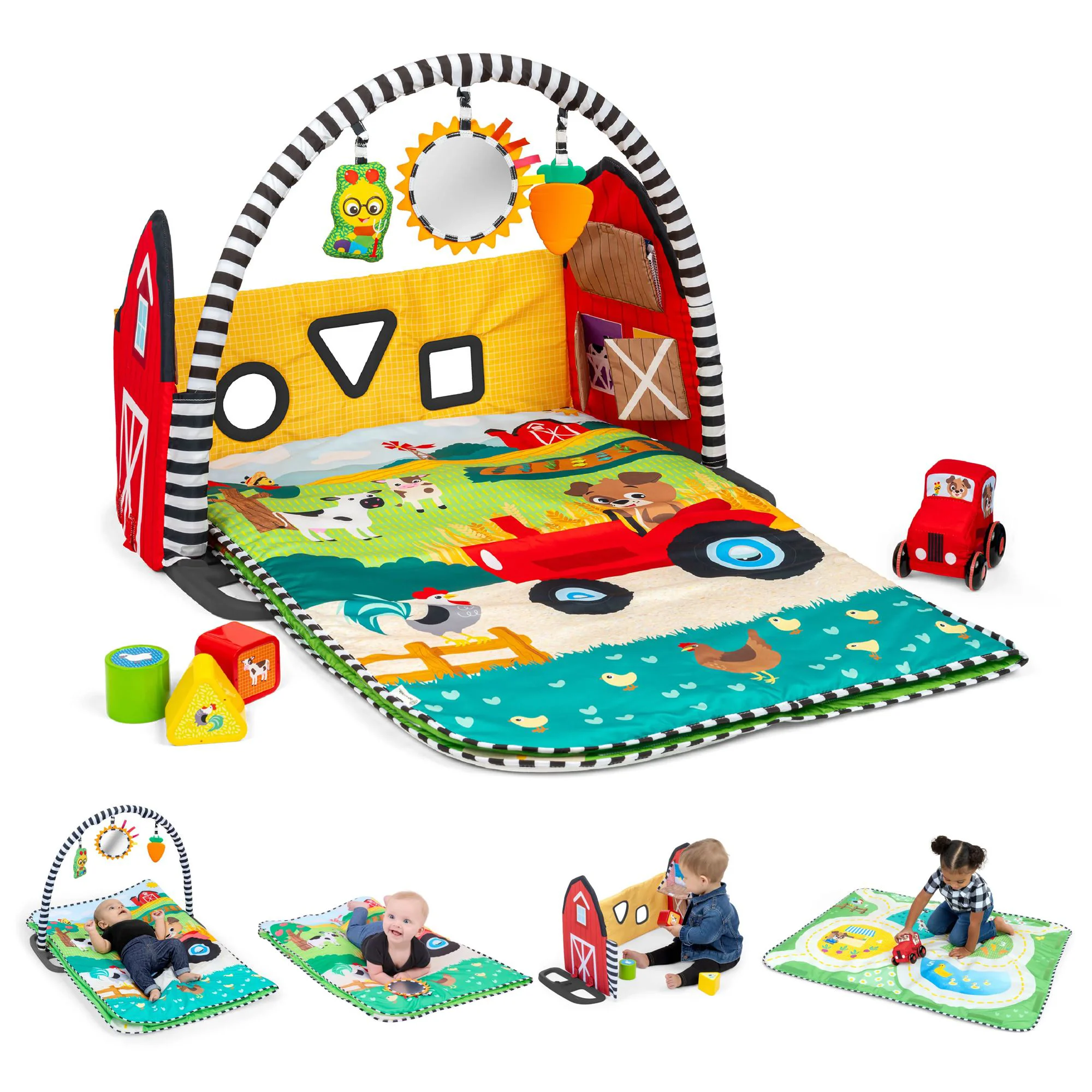 Salteluta de activitati 4 in 1 Baby Einstein Busy Barnyard foto