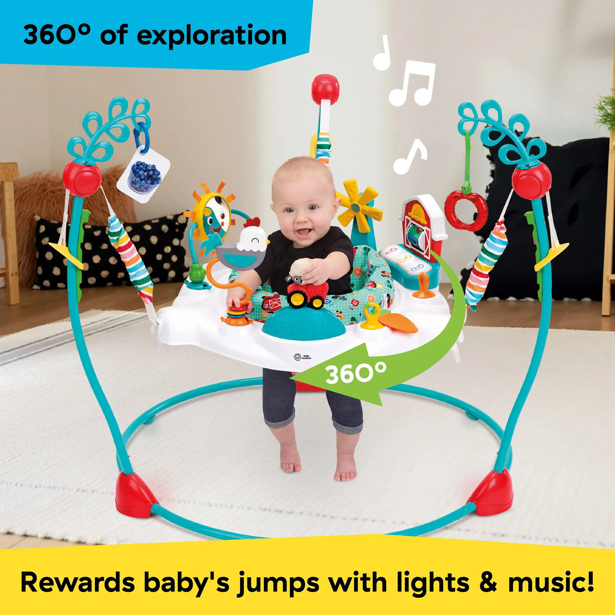 Centru de activitati 2 in 1 Baby Einstein Farm Explorers foto
