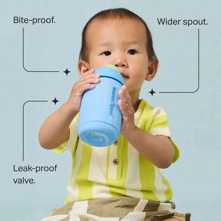 Cana cu nasuc moale Tippee Blue (12+ luni), 390 ml foto