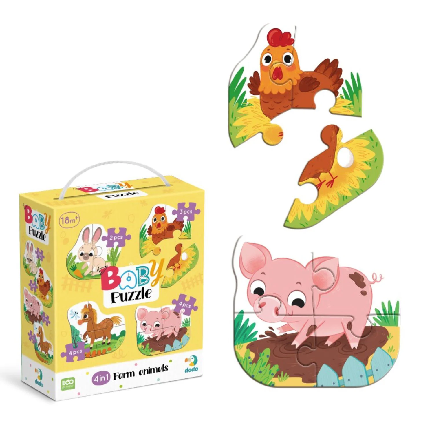 Puzzle 4 in 1 Dodo Animale de casa, 13 el. foto