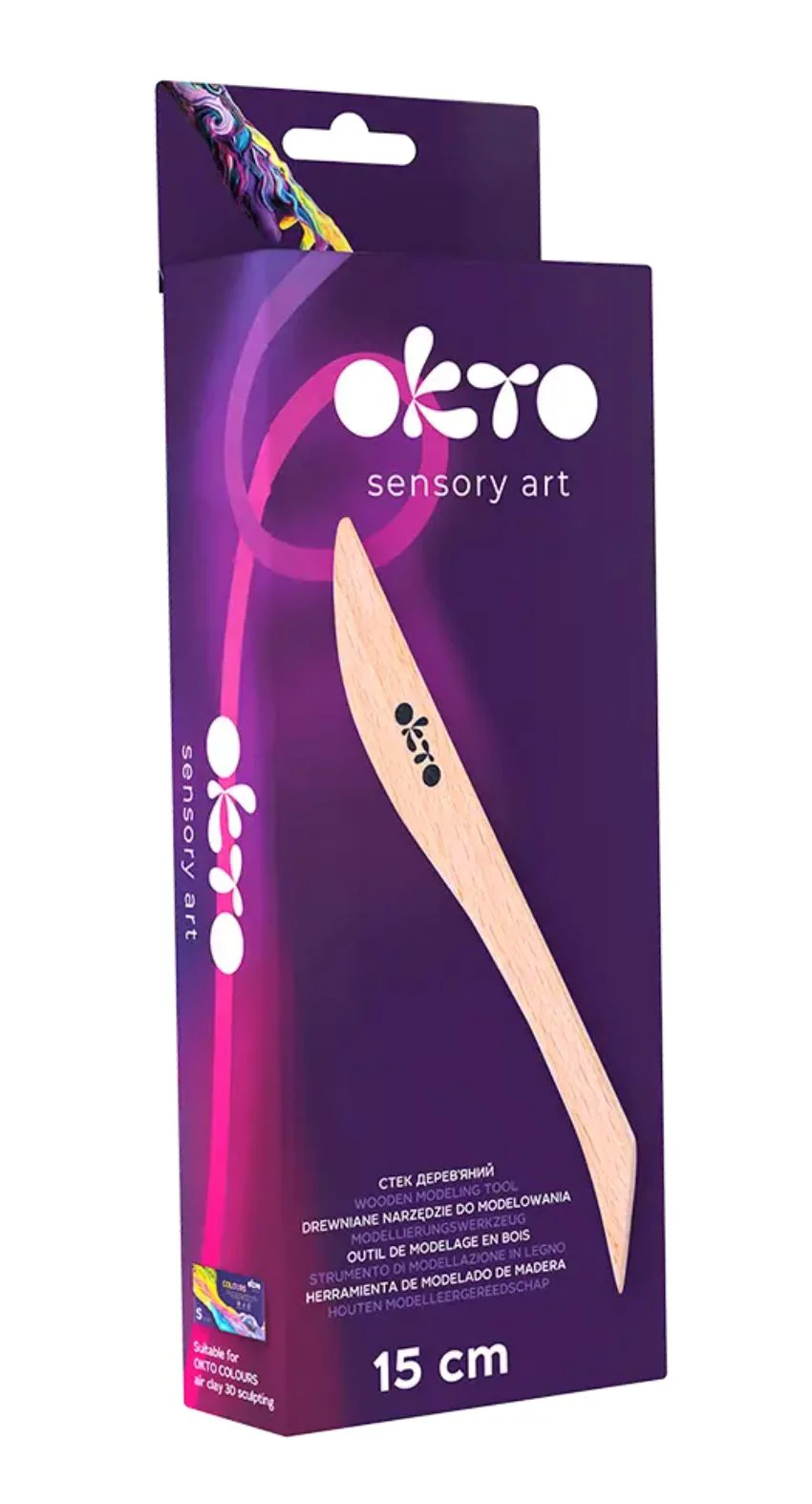 Деревянный инструмент для моделирования Okto 15 см foto