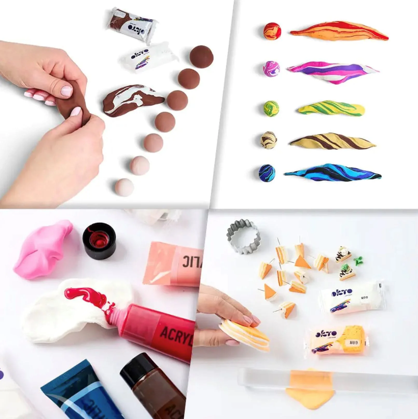 Воздушный пластилин Okto Colours Коричневый, размер S foto