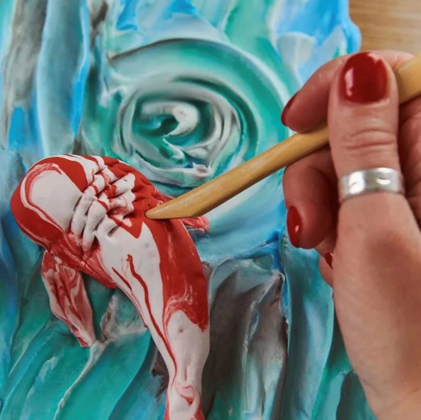 3D-картина с воздушным пластилином Okto Air Clay, 30 x 40 см foto
