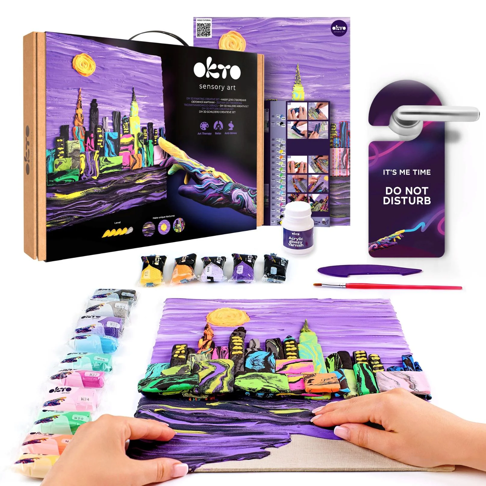 3D-картина с воздушным пластилином Okto Air Clay Панорама Нью-Йорка, 30x40 см foto