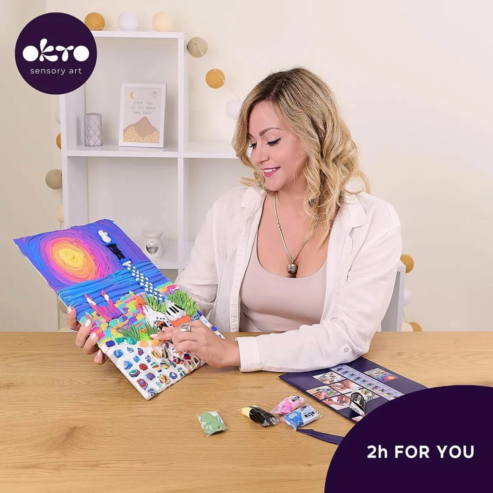 3D-картина с воздушным пластилином Okto Air Clay Парк Гуэль, 30 x 40 см foto