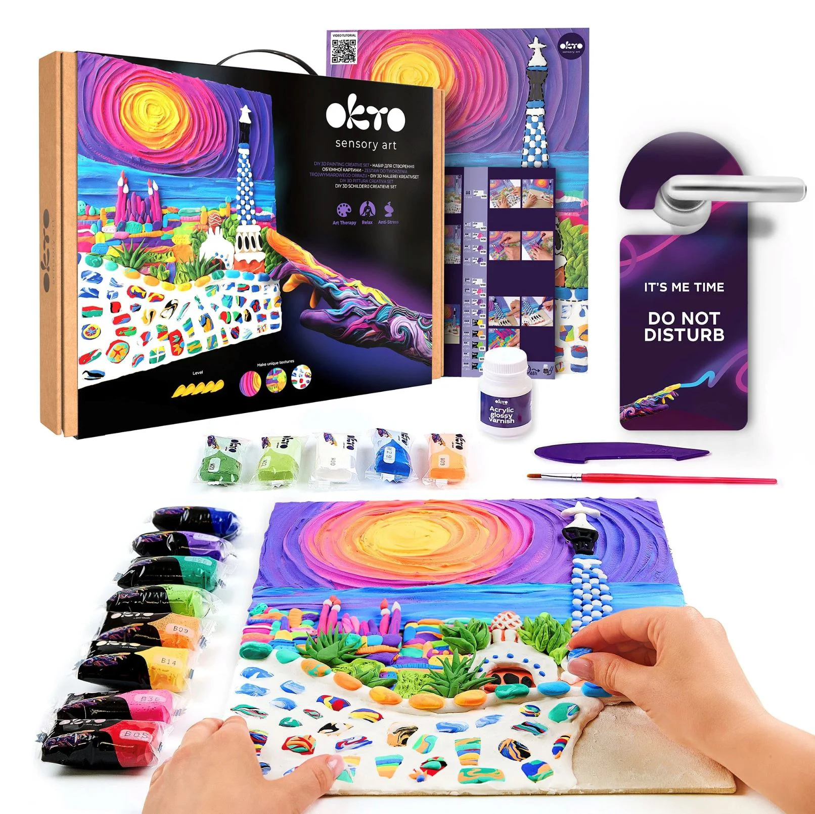 3D-картина с воздушным пластилином Okto Air Clay Парк Гуэль, 30 x 40 см foto