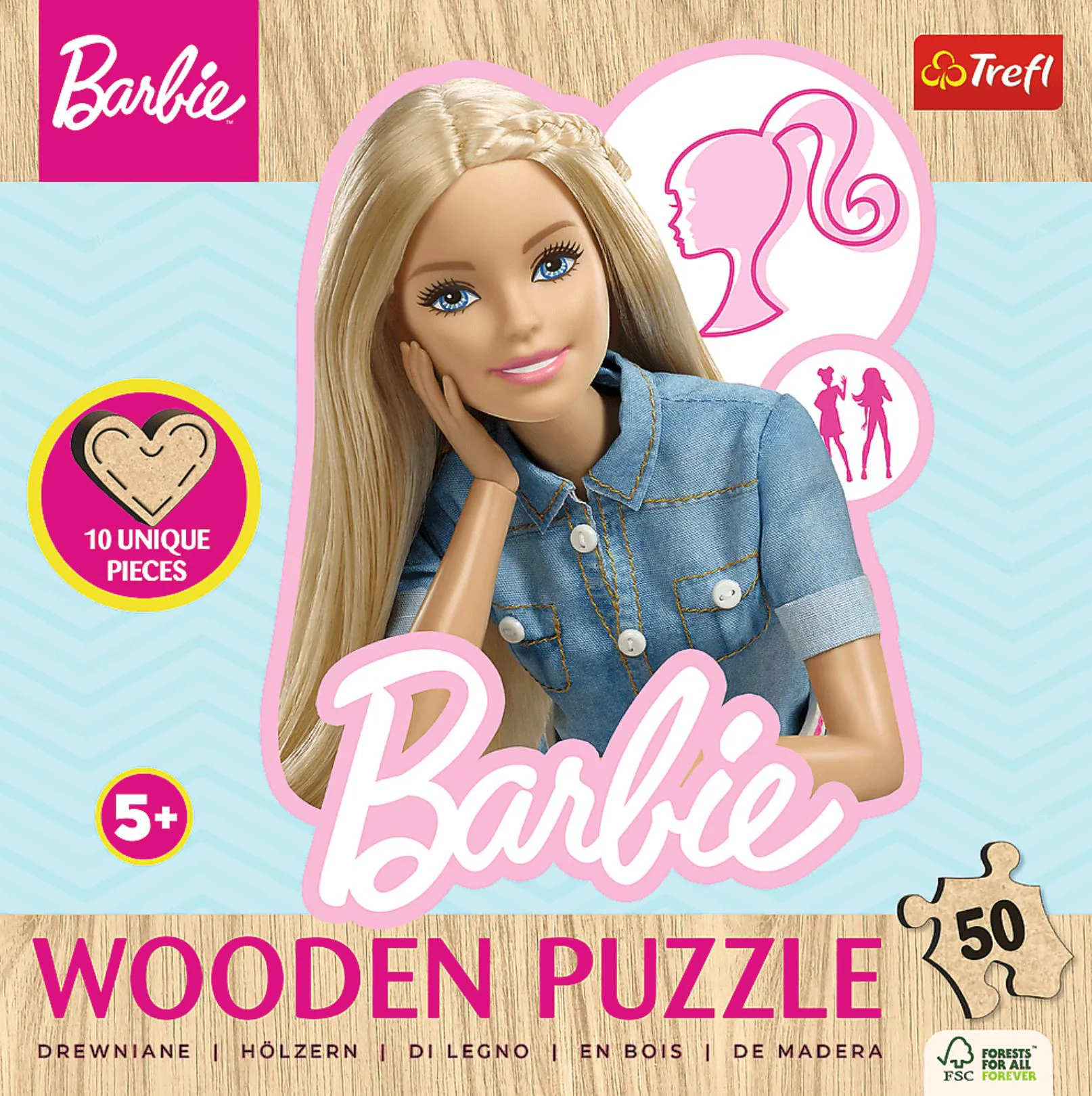 Деревянный пазл Trefl Barbie, 50 эл. foto