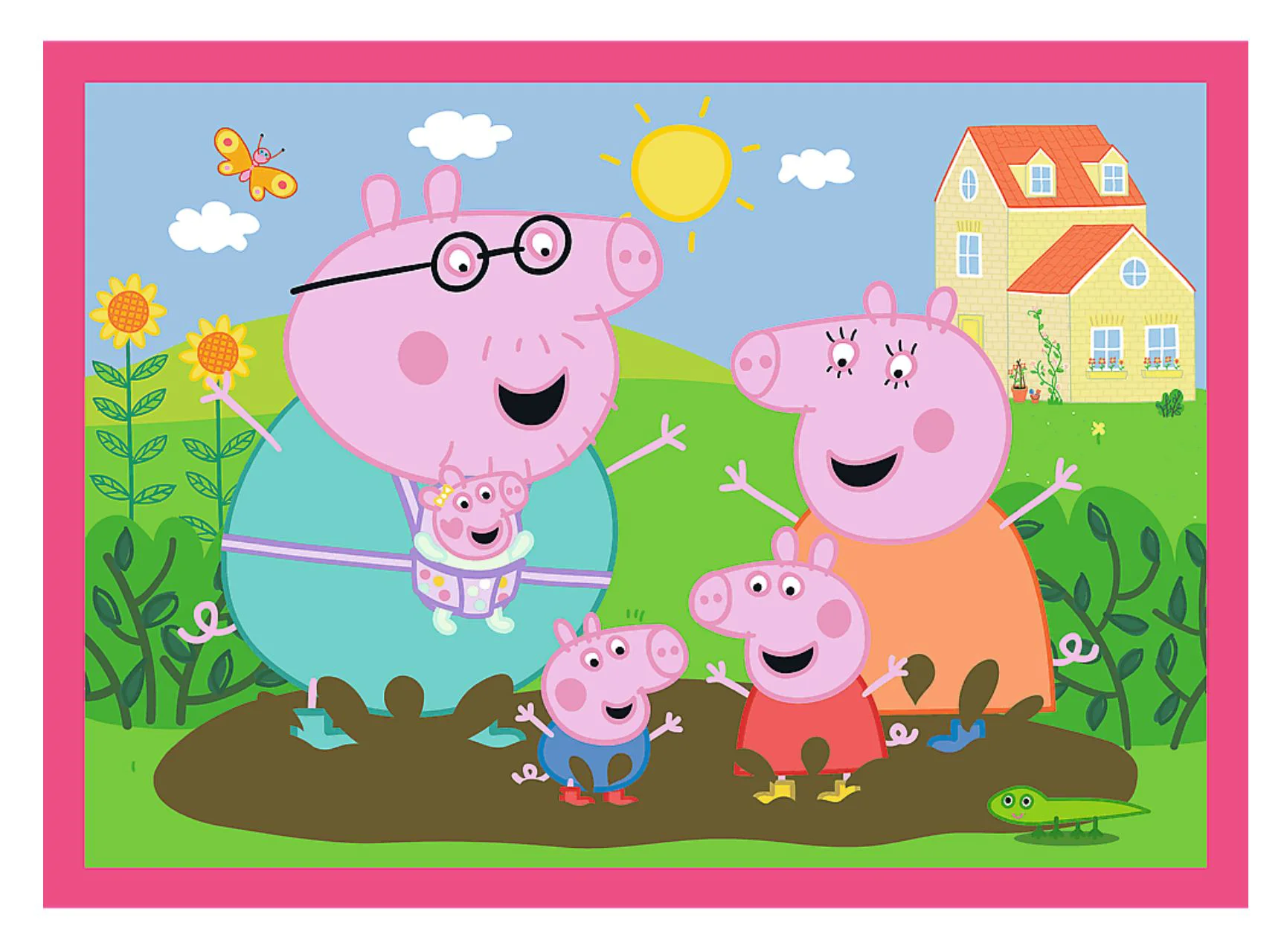 Puzzle 4 in 1 Trefl Purcelusa Peppa iubeste aventurile foto