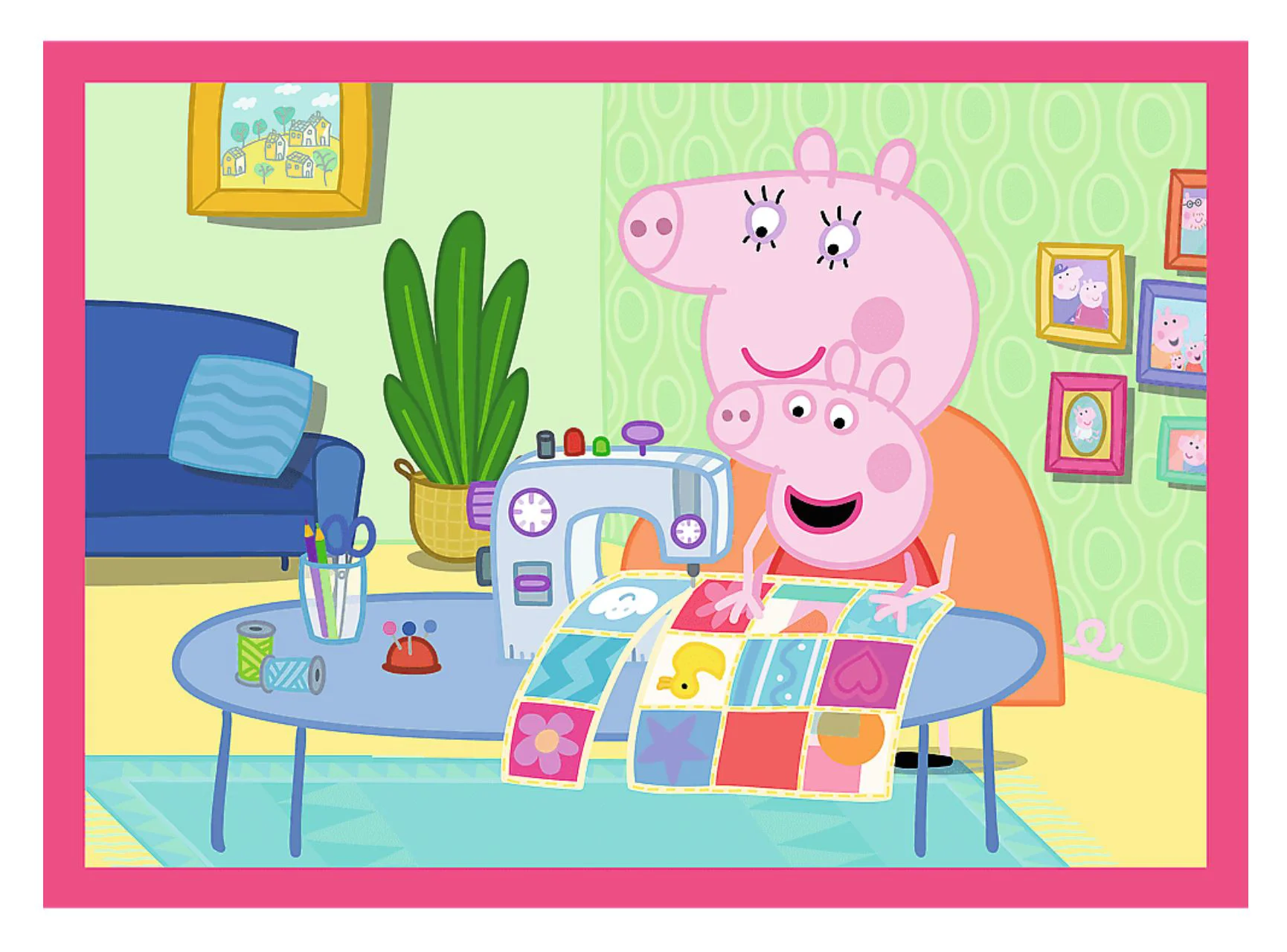 Puzzle 4 in 1 Trefl Purcelusa Peppa iubeste aventurile foto
